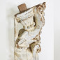 Pilastre en teck sculpté sur base en fer