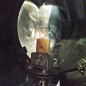 Brass searching lamp on iron base (very big size)