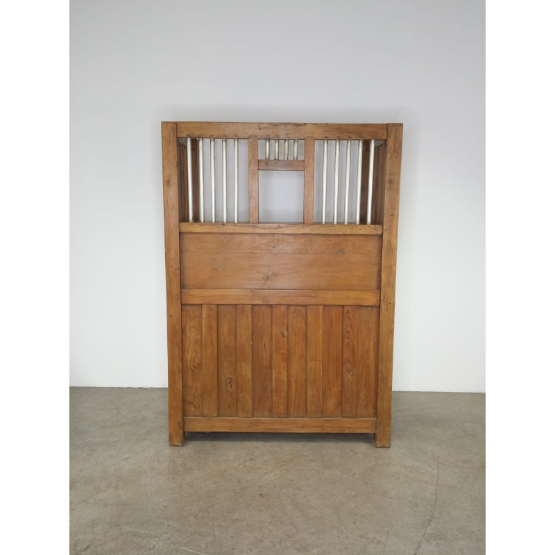 Meuble guichet en teck et laiton