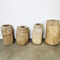 Mortier en bois blanchi - Plusieurs dimensions