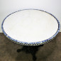Table ronde plateau en marbre et ceinture en os