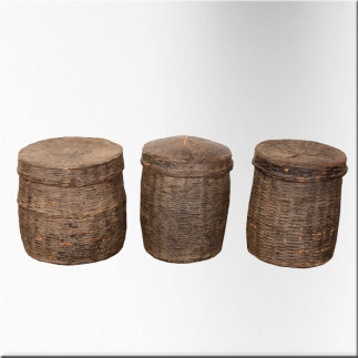 Panier rond avec couvercle