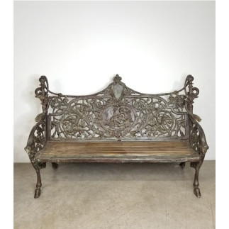 Banc en fonte et teck