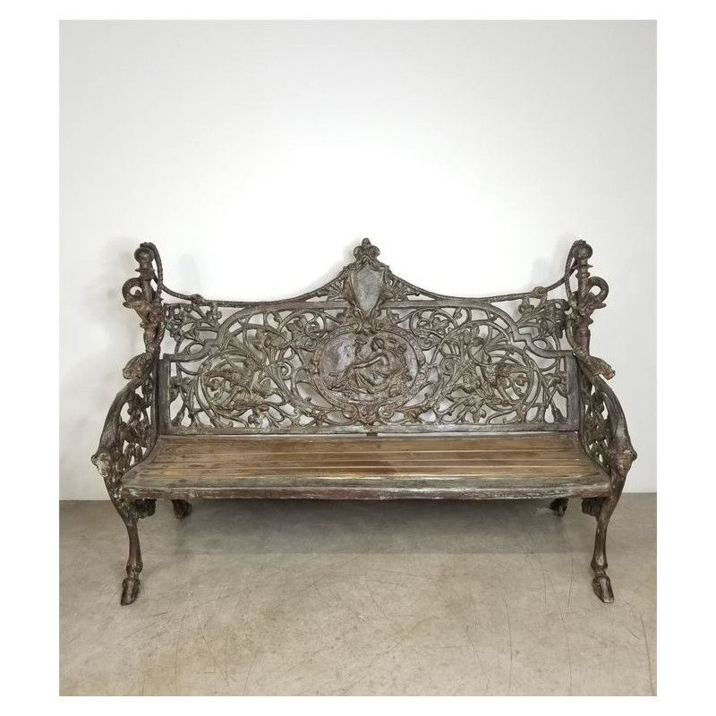 Banc en fonte et teck