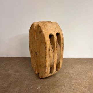 Poulie en bois à 2 réas