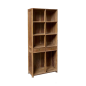 Teakwood bookcase - 8 racks, 2 drawers