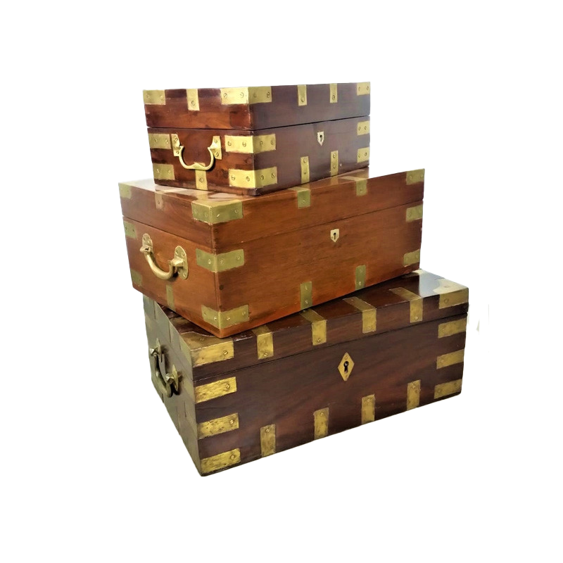 Marine Officer Chest in Fine Wood (Teak, Rosewood, Mahogany) – Various Sizes