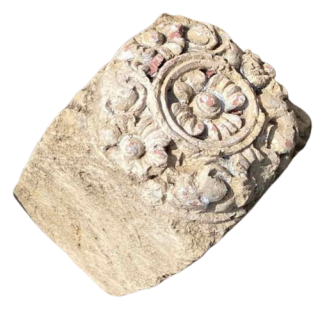 Stone wall panel with floral ornament 17th century