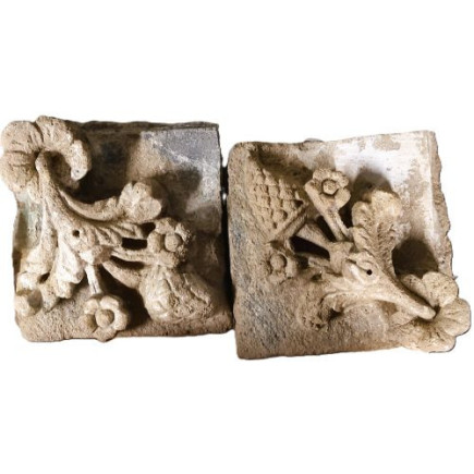 Paire de petits panneaux décoratifs XVIIème siècle