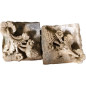 Pair of small square decorative wall panels 17th century