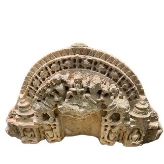 Fresque en marbre blanc Inde Centrale XIIème Siècle