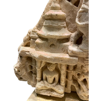 Fresque en marbre blanc Inde Centrale XIIème Siècle