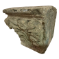Pair of corner capitals in carved stone décorated with stylised foliage and flowers 13th century