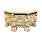 Table basse octogonale monobloc en pierre sculptée Inde XVIIème siècle