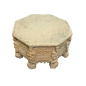 Table basse octogonale monobloc en pierre sculptée Inde XVIIème siècle