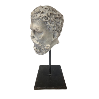 Bearded head of a man in Carrara marble 16th century
