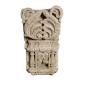 Sculpted wall stone in relief with a niche for an oil lamp India 17h century. Sculpted wall stone in relief with a niche for an oil lamp India 17h century.