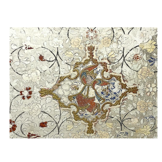 Fresque sur pierre à décor de couple Bikaner fin XVIIème Siècle