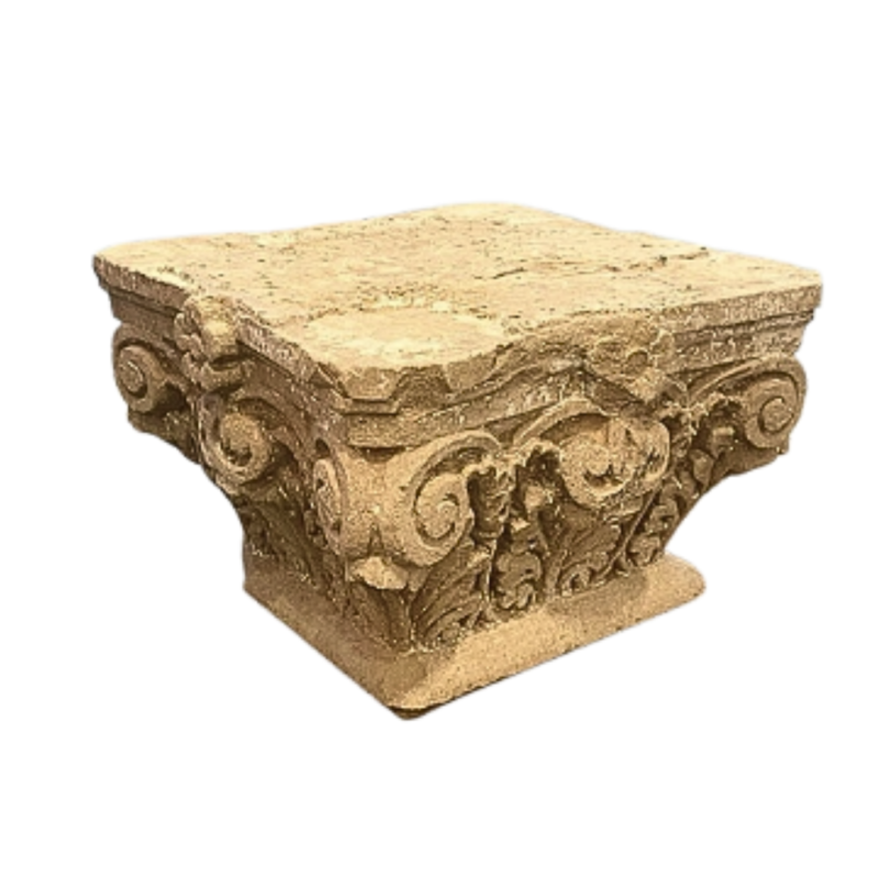 Corinthian capital in carved stone all sides early 18th Century