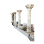Exceptional suite of four white marble columns in three parts 18th century