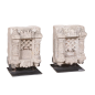 Pair of sculpted wall stones in relief early 17th century