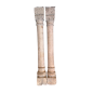 Paire de colonnes doriques monobloc en grès beige légèrement rosé à décor de palmettes Italie du Sud XVII ème siècle
