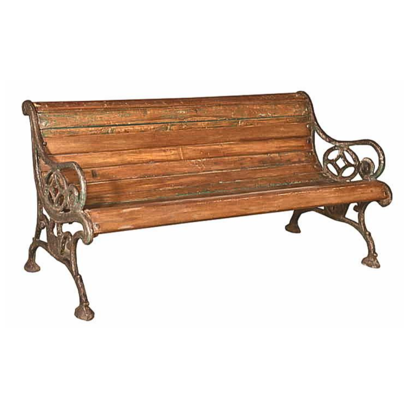 Banc de jardin en fonte et teck