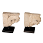 Pair of carved stone modillons end of the 17th Century