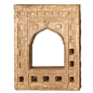 Small one-piece rectangular window in carved beige sandstone early 17th century