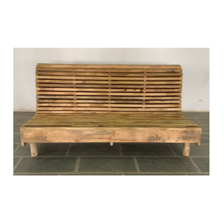 Banc en bois à lattes, Superbe banc en bois des années 1940