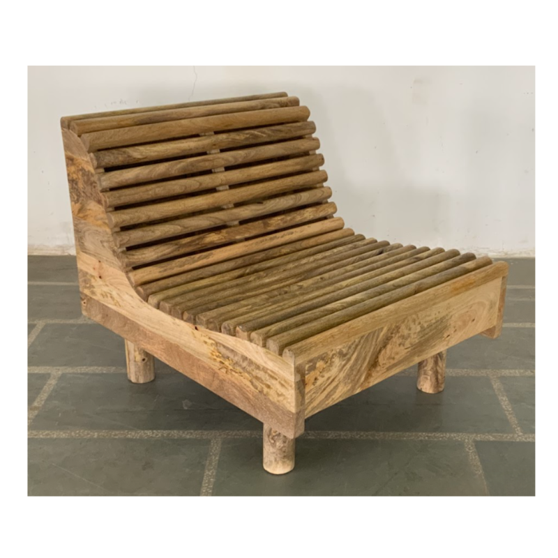 Slatted Wooden Armchair.