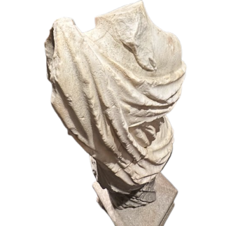 Statue fragmentaire féminine acéphale en marbre blanc IIème IIIème siècle après JC
