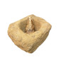 Mortar of round square shape in stone accompanied with its white marble pestle France 17th century
