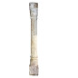 Monoblock doric column in beige sandstone slightly pinkish Southern Italy 17th century