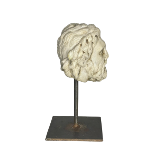 White marble male head Roman art of the 2nd century AD
