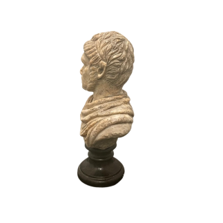 Bust of a Roman emperor carved in white marble late 17th to early 18th century