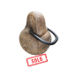 Granite weight fitted with iron lifting ring 17th century