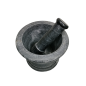 Mortier avec pilon en marbre noir