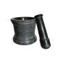 Mortier avec pilon en marbre noir