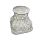 Single piece column base in finely carved white marble capital. 17th Century.