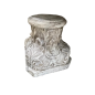 Single piece column base in finely carved white marble capital. 17th Century.