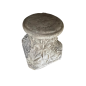 Single piece column base in finely carved white marble capital. 17th Century.
