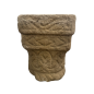 Carved stone capital, decorated on all sides. 12th Century.