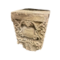 Carved stone capital all sides. 17th Century.