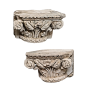 Pair of Corinthian capitals carved from stone. Early 17th Century.