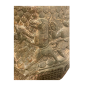 Green Marble Capital Base, Carved in High Relief with a Hunting Scene. India 12th century