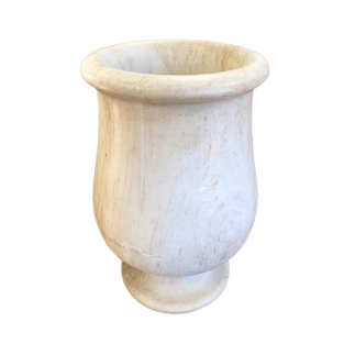 Vase tulipe en marbre blanc. Fin XIX ème siècle.