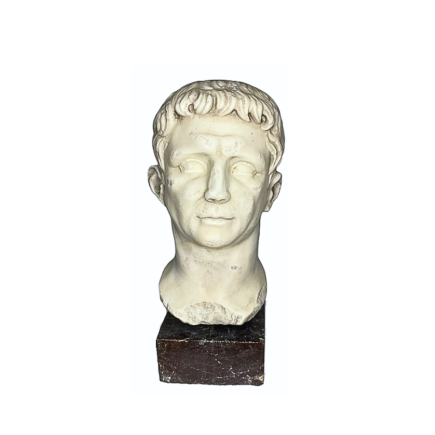 Tête d’homme en marbre blanc figurant l’empereur Claudius. Fin XVIII ème / début XIX ème siècle ou anterieur.