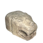 White marble fountain spout carved as a feline head. 14th - 15th Century.