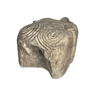 White marble fountain spout carved as a feline head. 14th - 15th Century.
